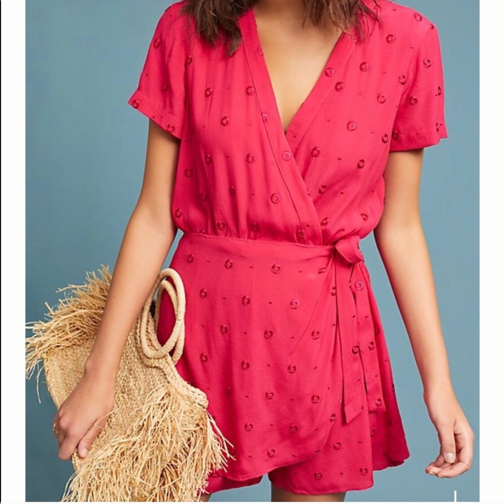 Greenbrier Anthropologie Embroidered Romper